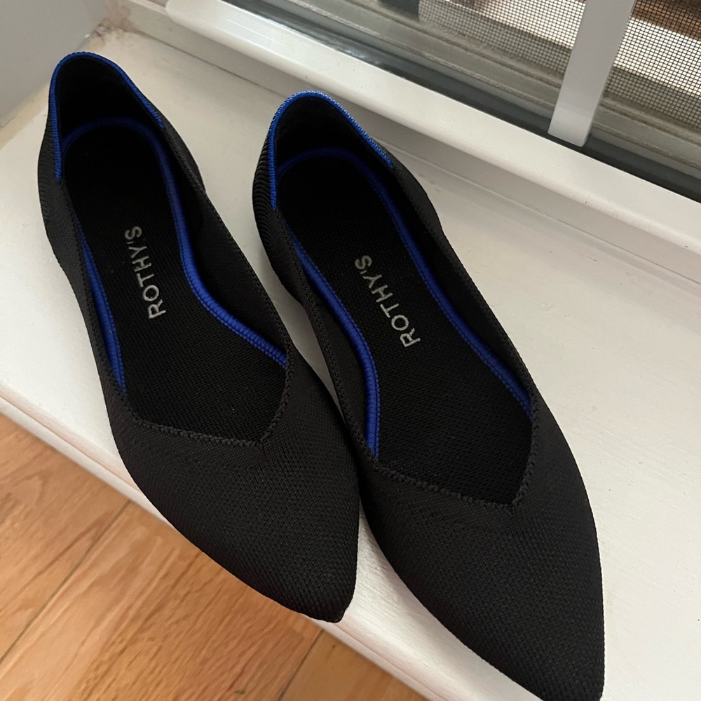 Rothy's Women's Black Point Flats
